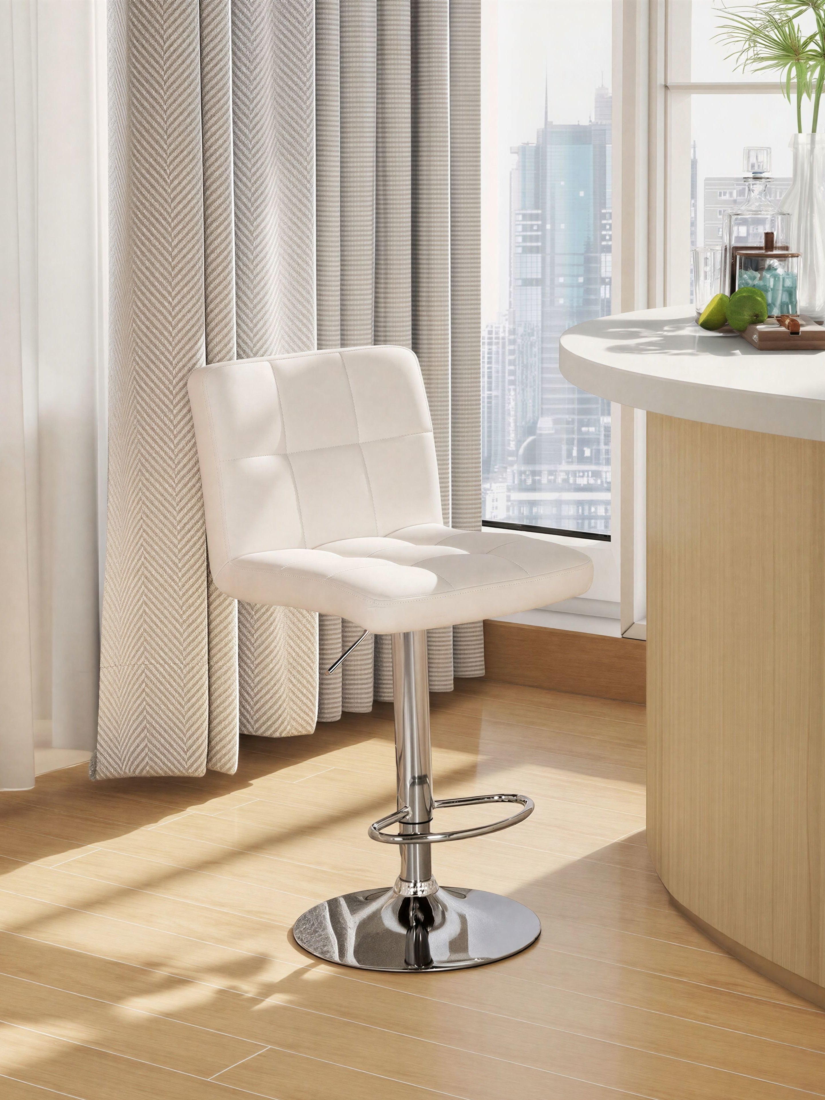 Modern Adjustable Swivel Bar Stool