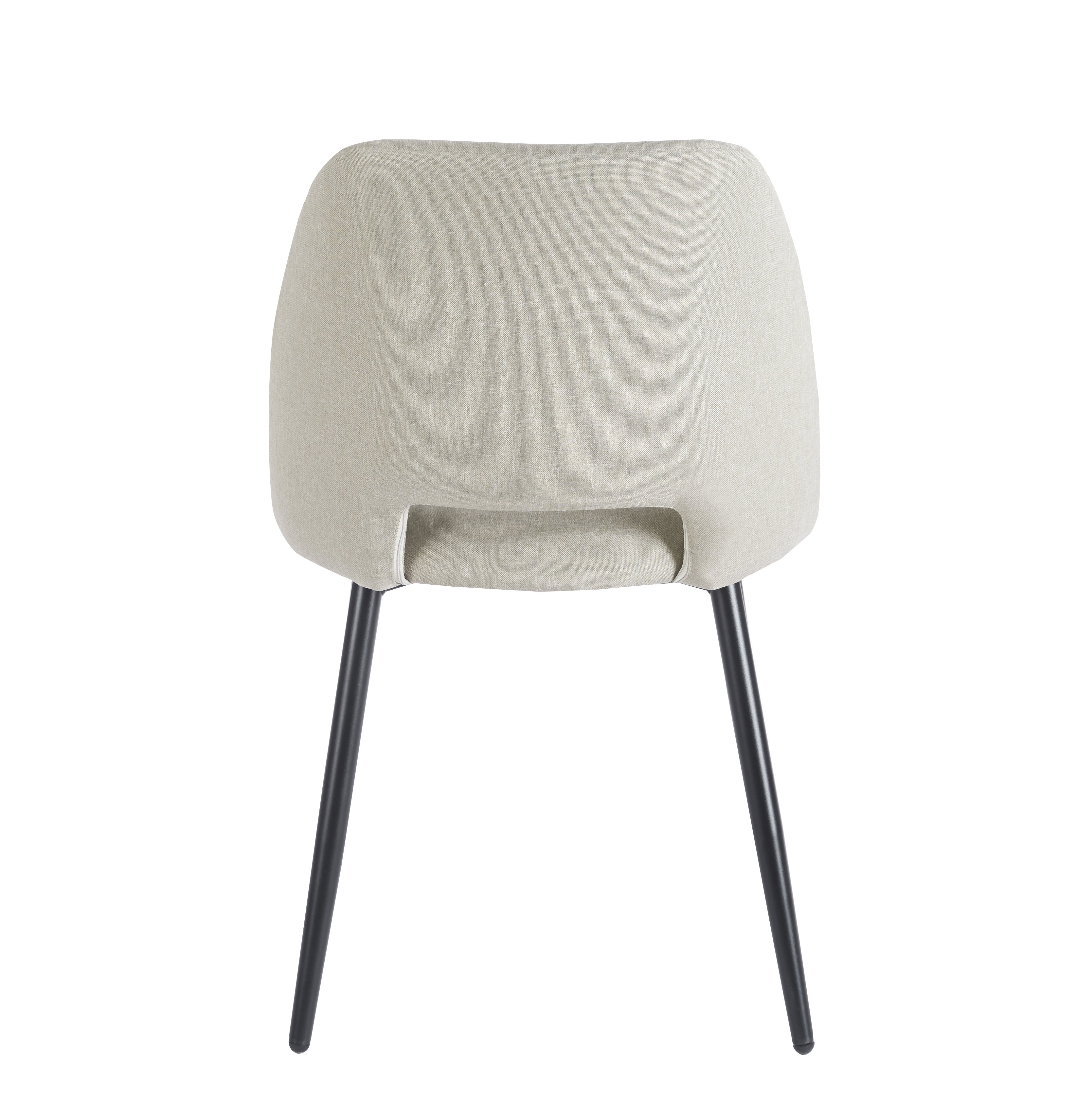 Modern Fabric Dining Chair with Metal Legs