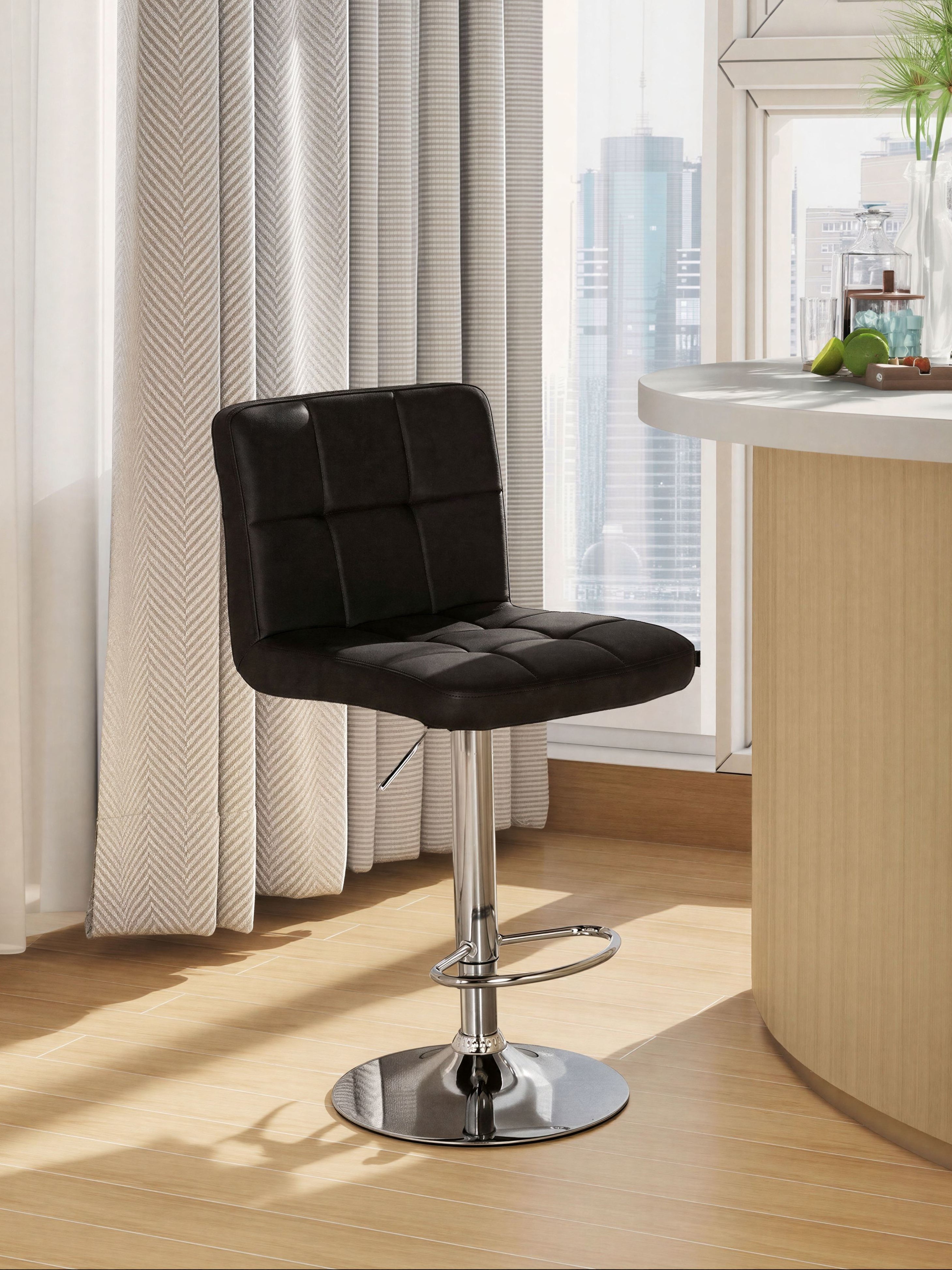 Modern Adjustable Swivel Bar Stool