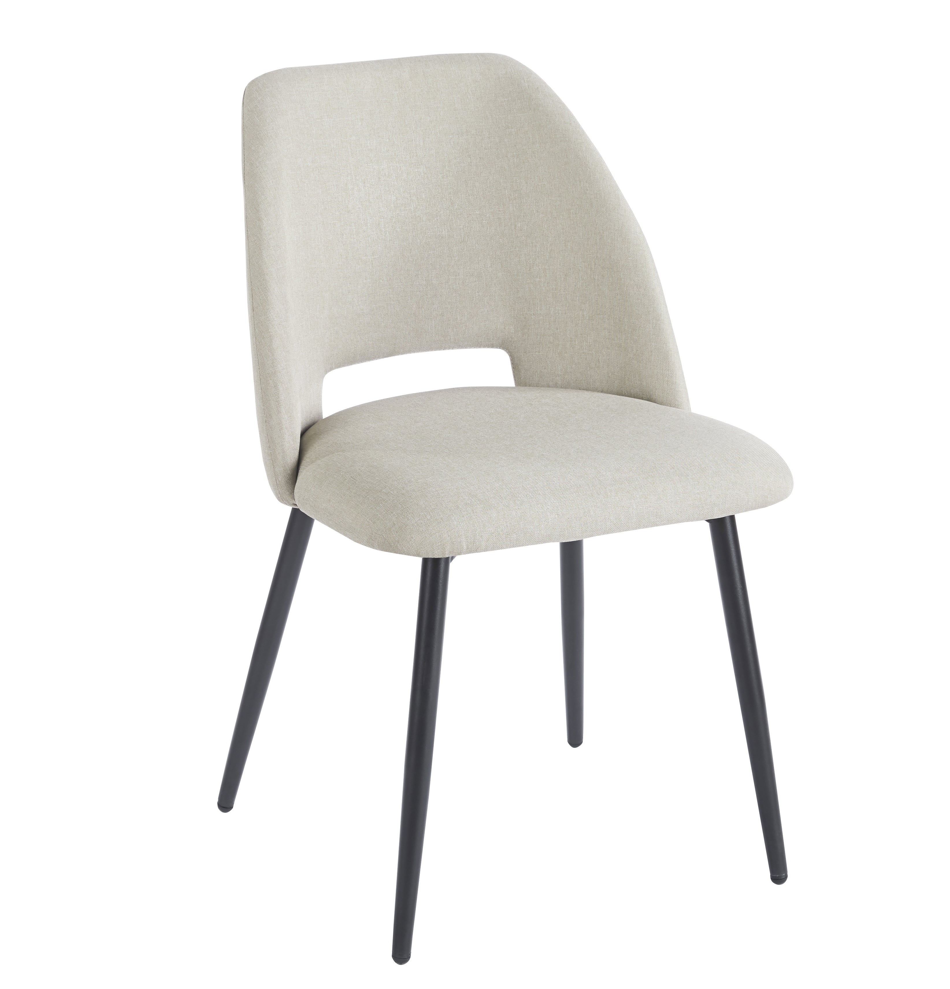 Modern Fabric Dining Chair with Metal Legs