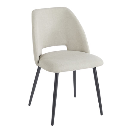 Modern Fabric Dining Chair with Metal Legs