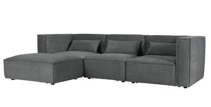 Mingle Dark Grey Corduroy Modular Sofa