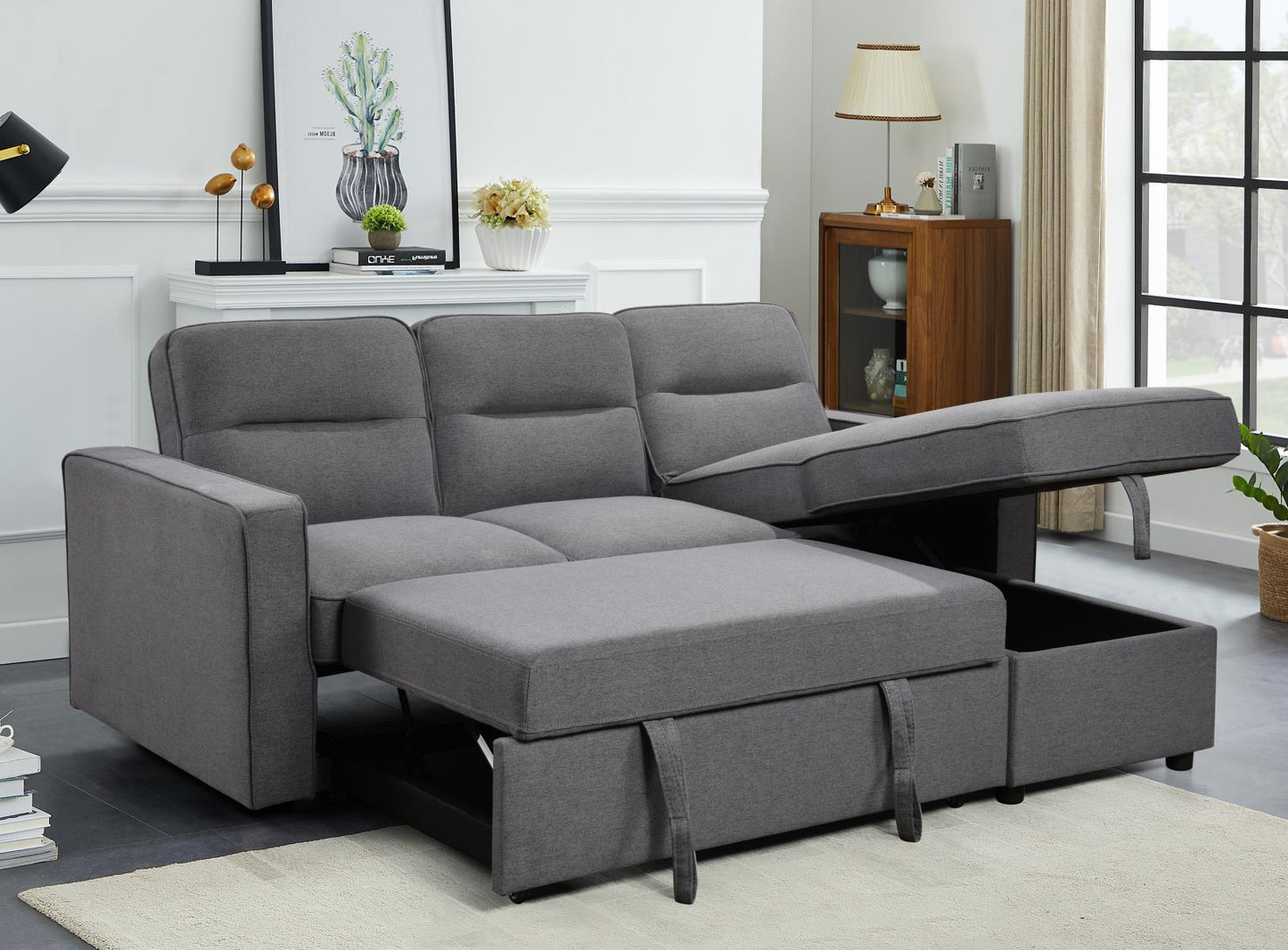 Rennie Side Reversible Sofa Bed with Storage