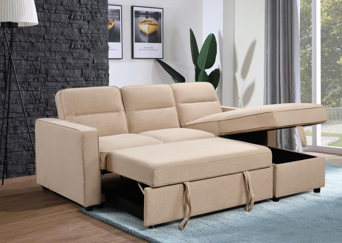 Rennie Side Reversible Sofa Bed with Storage