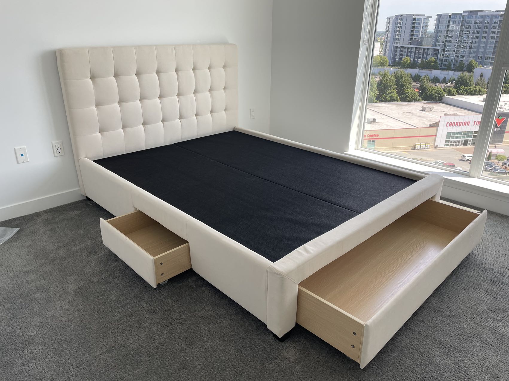 Danice Luxurious  Queen Bed Frame with Storage Drawers