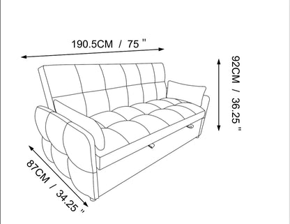 Elbern 3 Seat Sofa Bed