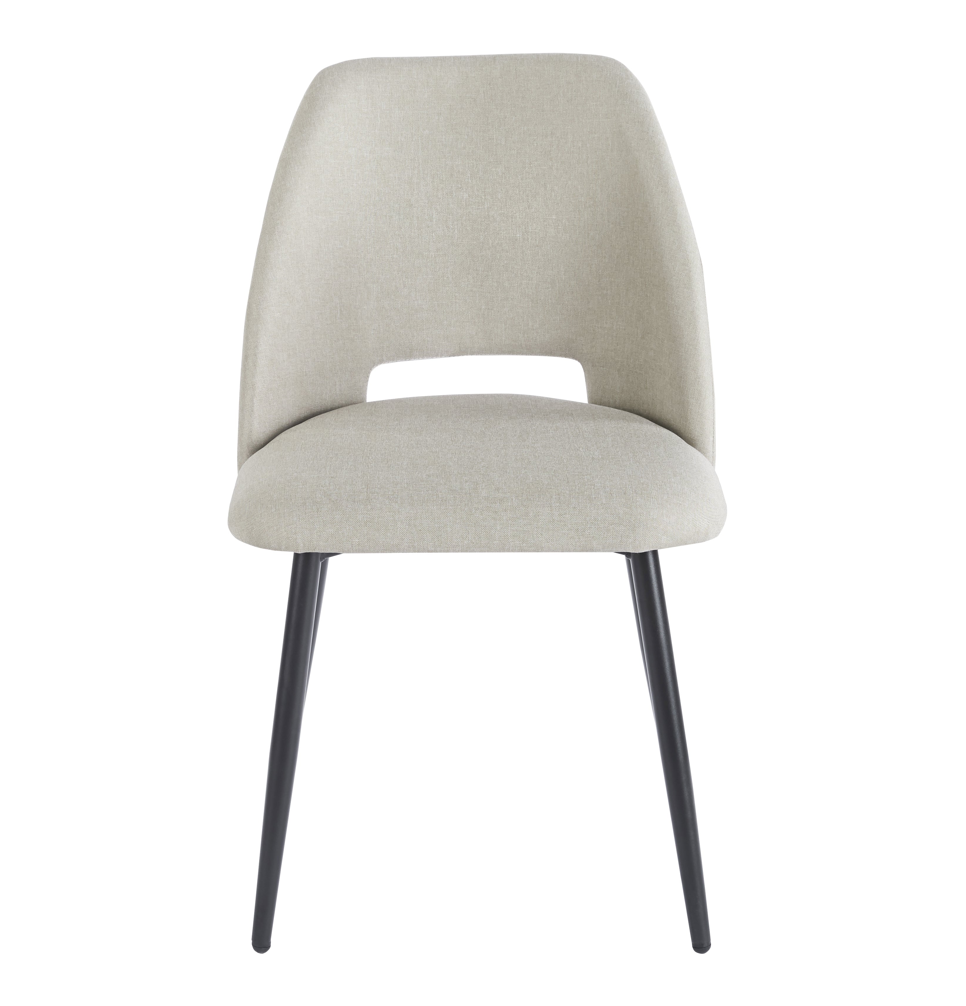 Modern Fabric Dining Chair with Metal Legs