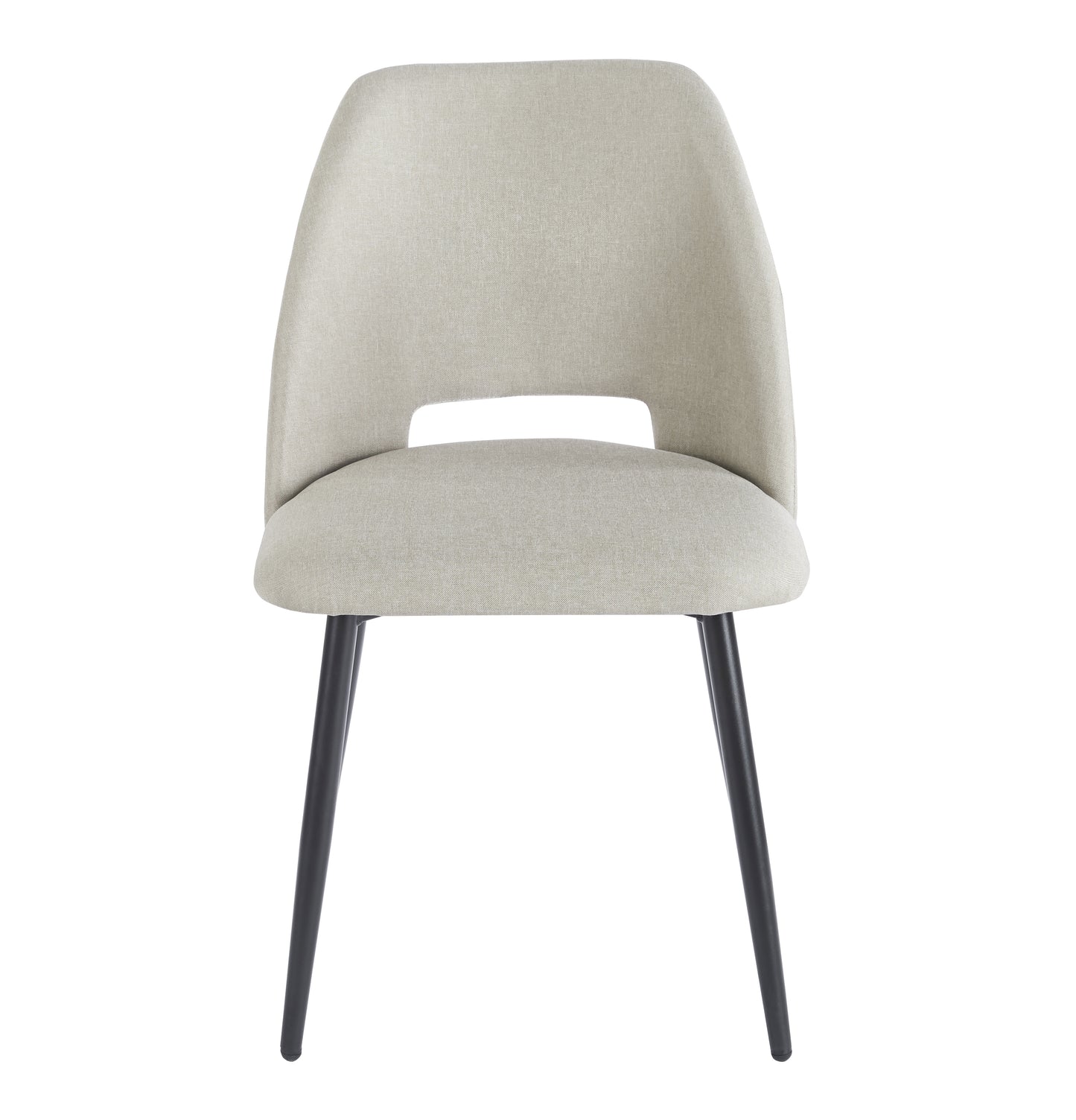Modern Fabric Dining Chair with Metal Legs